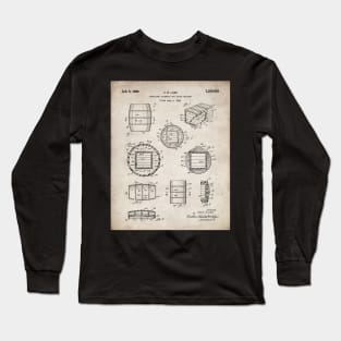 Whisky Barrel Patent - Whisky Art - Antique Long Sleeve T-Shirt